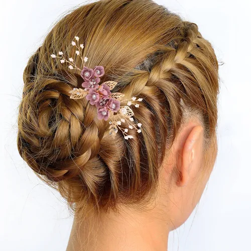 2 Accesorios Para El Cabello, Boda, Mujer, Con Forma De Flor