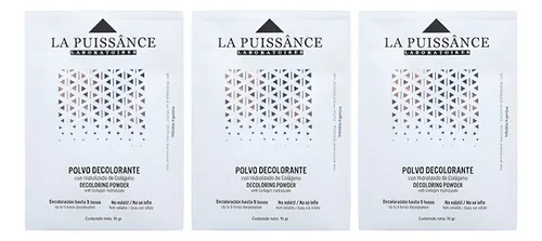 Polvo Decolorante 9 Tonos La Puissance Colageno Pelo 70gr X3