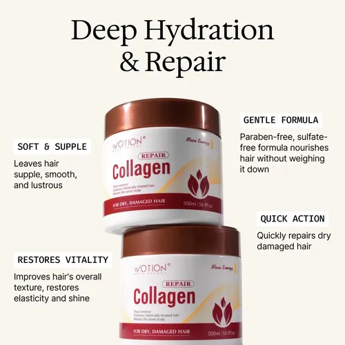 Tratamiento Capilar Wotion Collagen Deep Repair 500 Ml