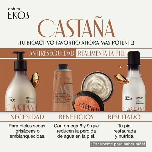 Kit Natura Ekos Crema Castanha + 5 Jabones Tododia 400ml