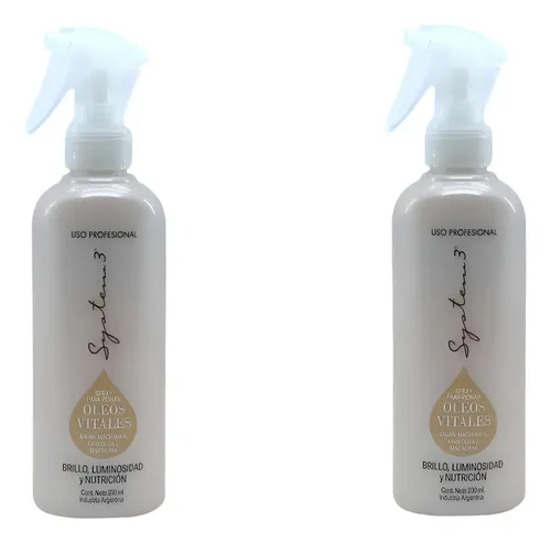 Kit X 2 Spray Para Peinar Oleos Vitales X 200ml System 3