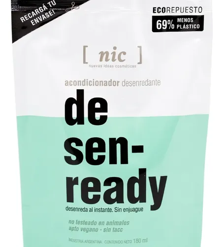 Nic Desenready Repuesto Refill Acondicionador Sin Enjuague