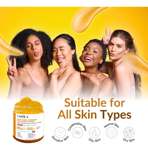 Exfoliante Facial Y Corporal Nasola Con Ácido Kójico Y Cúrcu