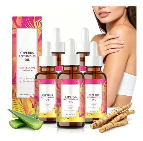 Aceite Natural De Cyperus Rotundus Para La Depilación 5pcs