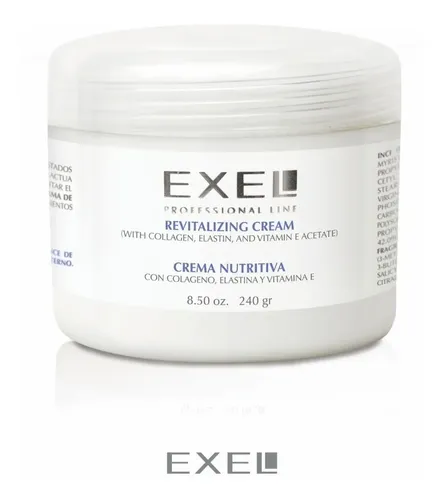 Crema Facial Exel Nutritiva Colágeno Elastina Vit E X240g D Momento de aplicación Día/Noche Tipo de piel Normal, seca o mixta seca