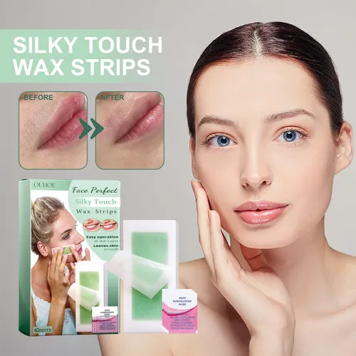 Tiras De Cera Para Depilación Facial Ouhoe De Una Sola Unida