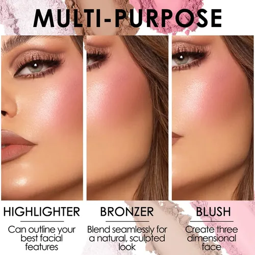 Focallure Paleta Rubor Iluminador Contorno 3 En 1 #09