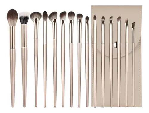 Juego De 15 Pinceles De Maquillaje Suaves Para Principiantes