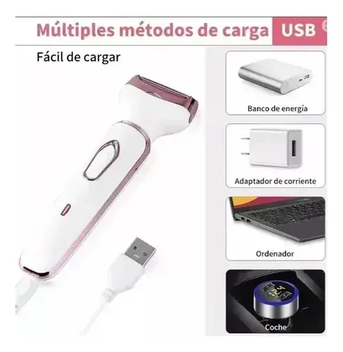 Depiladora Afeitadora Mujer 4 En 1 Facial Corporal