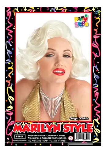 Peluca Marilyn Monroe Cotillon Disfraz