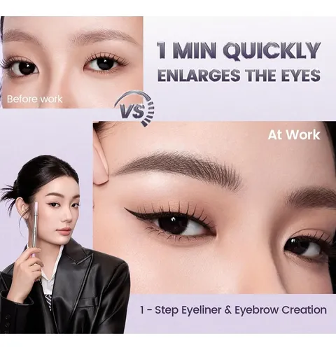 Focallure Lápiz Cejas Micro Horquilla 2 En 1 Negro