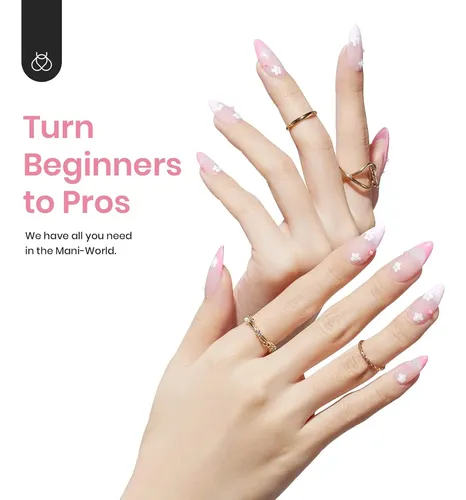 Kit Esmalte Gel Uv 6 Colores Rosa Nude Blanco Brillo