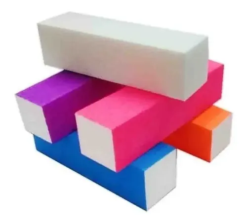 X10 Bloque Blanco De Pulido Uñas Acrilica Natural Gelificada