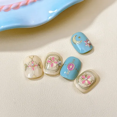 Pegatinas De Uñas Con Foil Dorado Para Ventanas Y Flores