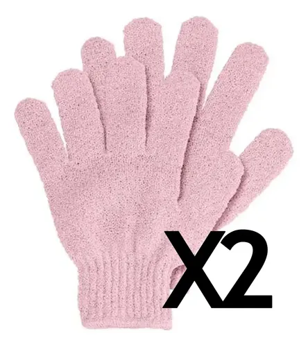 Set De Guantes Exfoliantes Para Ducha Corporal Facial Spa