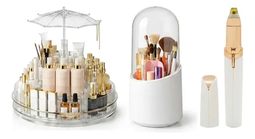Organizador De Maquillaje Giratorio Set Premium 3 En 1 Warp