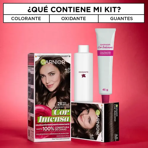 Kit Tintura Permanente Cor Intensa 4.15 Garnier