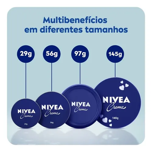 Crema Nivea Lata Facial 145g Hidratante Lata Azul