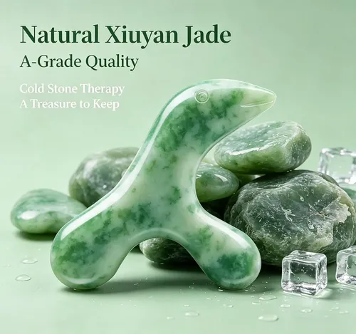 Masajeador Leosense De Jade 10×6×1,6cm  Herramienta Gu
