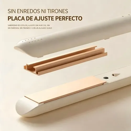 K Plancha De Cabello 2 En 1 Cerámica, 3 Temperaturas, Verde