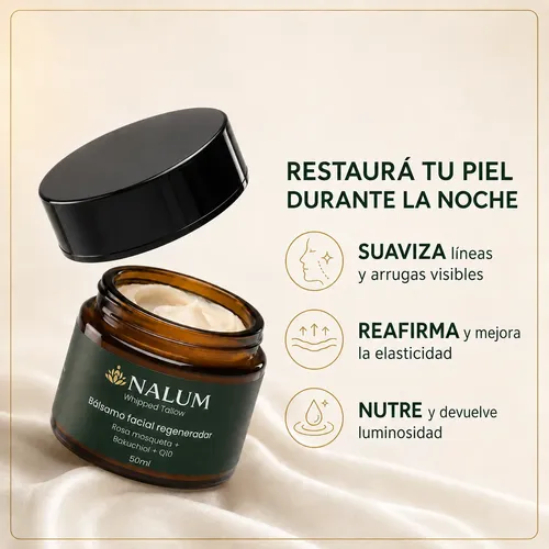 Crema Antiage Rosa Mosqueta Bakuchiol Q10 50ml Nalum Pack X2