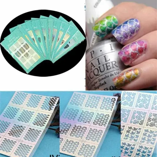 Vinilos Stencil Sticker Para Uñas Decoración Arte Nail Art