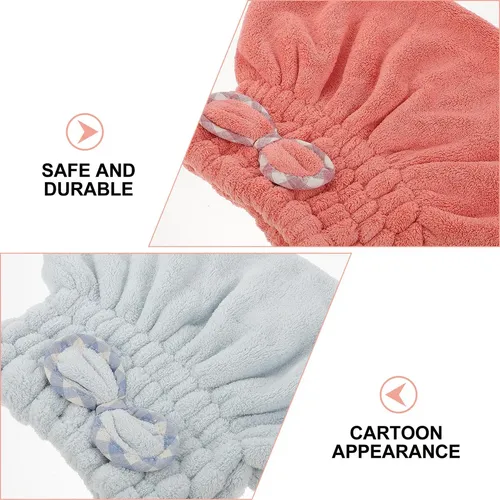 2 Gorros Adorables Para Secar El Cabello, Absorben Rápidamen