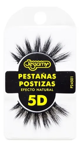 Pestañas Postizas 5D Jessamy Modelo P24500 Color Negro Sintético