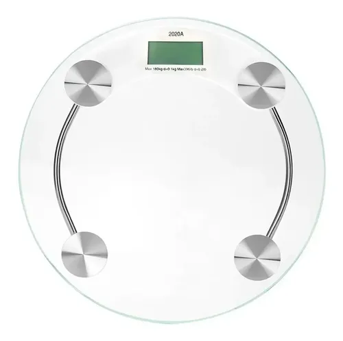 Balanza Digital De Baño Personal 180kg Vidrio Templado Calid Color Redonda