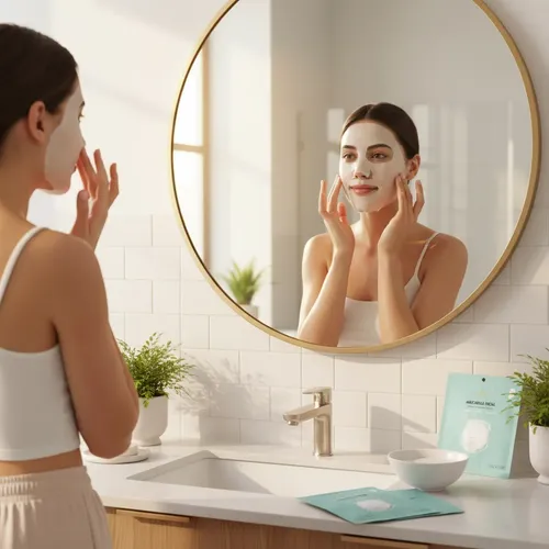 Set X4 Mascarilla Blanca Facial Camellia Paris Night