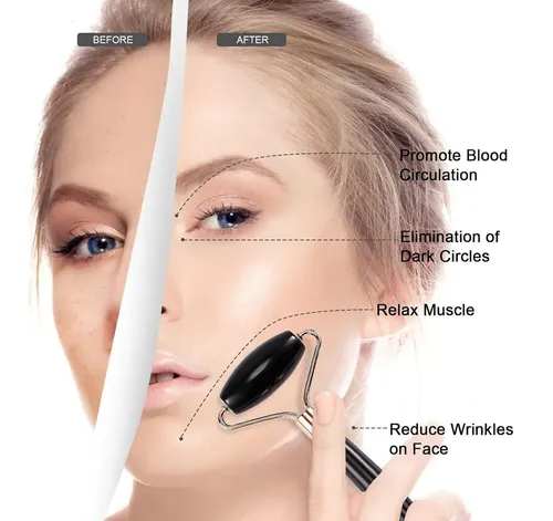 Juego De 3 Rodillos Masajeadores Faciales De Jade Tipo De