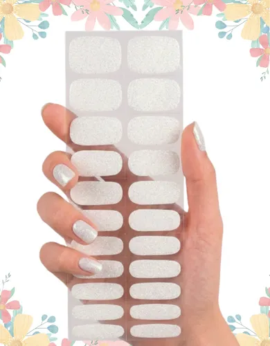 Stickers De Uñas Gel X22 Adhesivas Con Diseño Sin Lámpara Uv