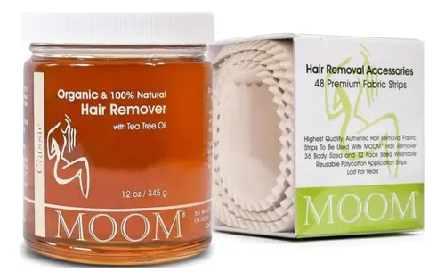Kit Depilatorio Moom Con Cera De Azúcar Orgánica Y Tiras