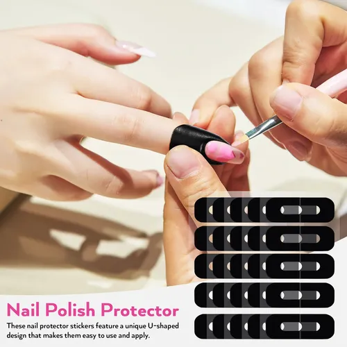 Ww 100 Hojas De Protectores De Esmalte De Uñas Ww