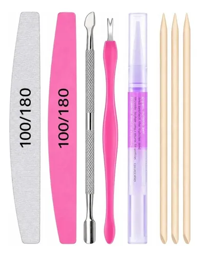 Kit X8 Piezas Preparación Para Uñas Profesional Manicura