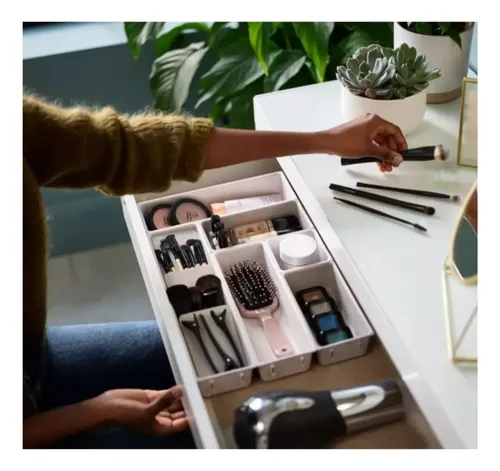 X6 Piezas Encastrable Organizador Maquillaje Cajon Separador
