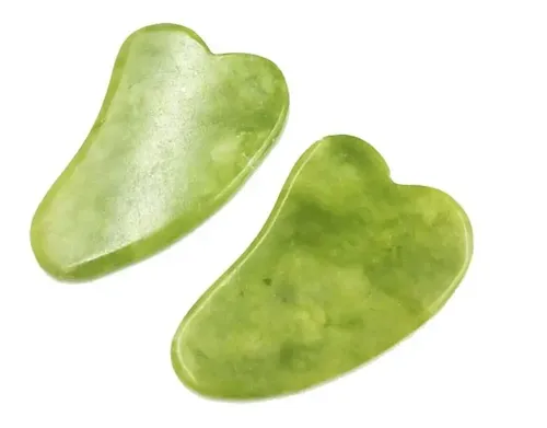. Set Facial De Rodillos De Jade Y Gua Sha Con Piedra De Z .