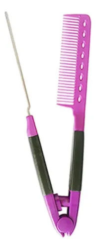 Cepillo Alisador Para Cabello Firm Grip Flat Peine, Color Mo