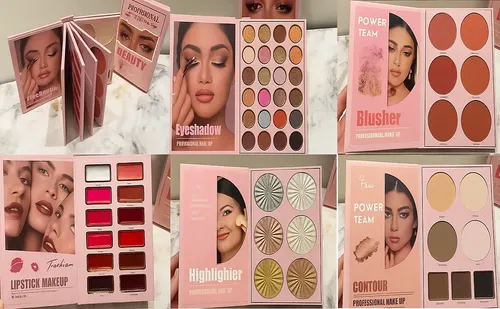 Maxi Paleta Libro Maquillaje Profesional Sombras Labiales
