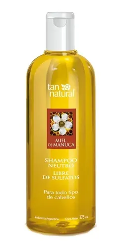 Shampoo Neutro Miel De Manuka Sin Sulfatos 375ml Tan Natural