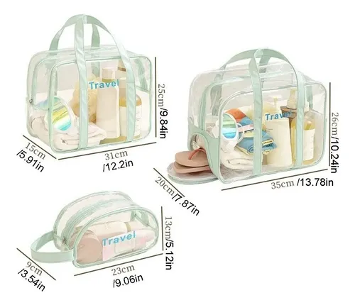 Neceser Transparente De Maquillaje Y Fitness Ligero