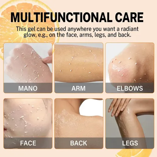 Gel Exfoliante Miehoous Orange Para Rostro Y Cuerpo 100g X2