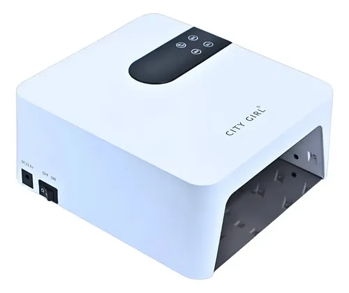Cabina Uñas Lámpara Secado Rapido Uvled 72w City Girl Blanco