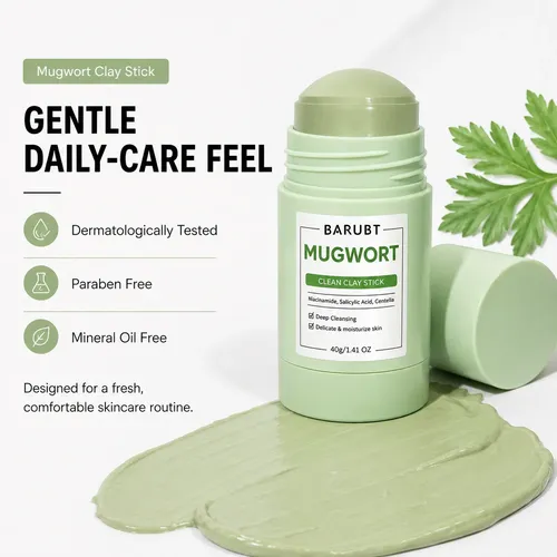 Barubt Stick De Arcilla Facial Mugwort Limpiador Todo Tipo De Piel