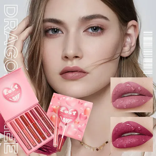 Set De 6 Labiales Mate De Larga Duración E Impermeables