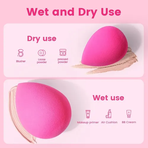 Beakey Large, Mini And Standard Makeup Sponges Trio Set W…
