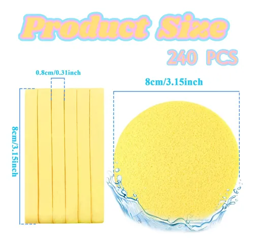 Esponja Facial Comprimida Gddochn 240 Unidades Para Remover