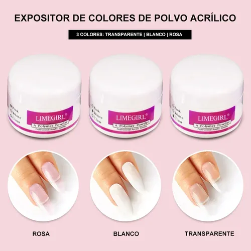 Kit Uñas Acrílicas Completo Con Monómero Y Flores