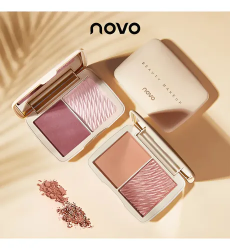 Novo Paleta Rubor Iluminador O Sombra 3en1 Rostro Ojos