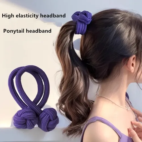 Paquete De Cintas Para El Pelo Con Botones, Elásticos De Dob